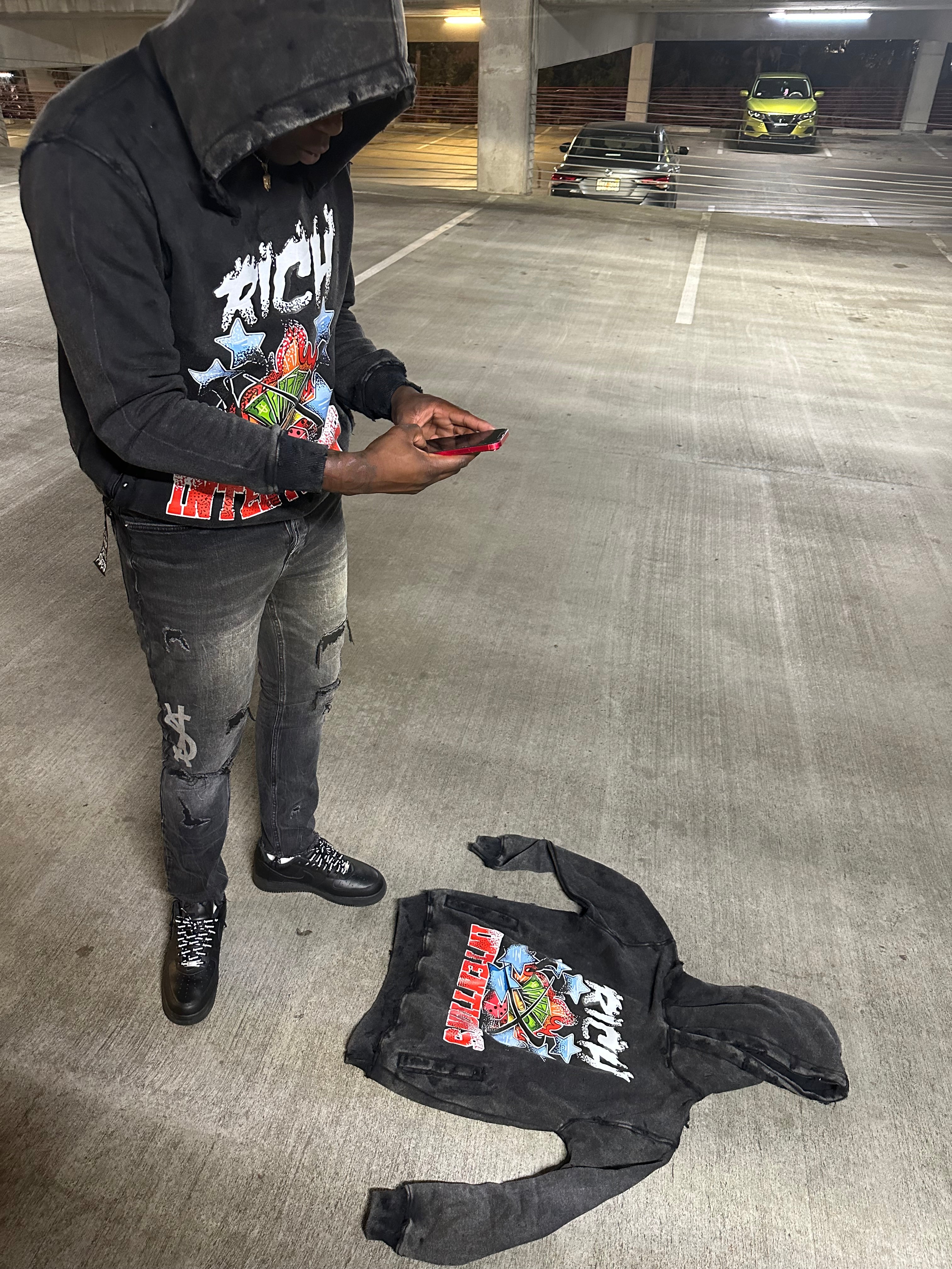 Acid Washed Lightweight Hoodie
