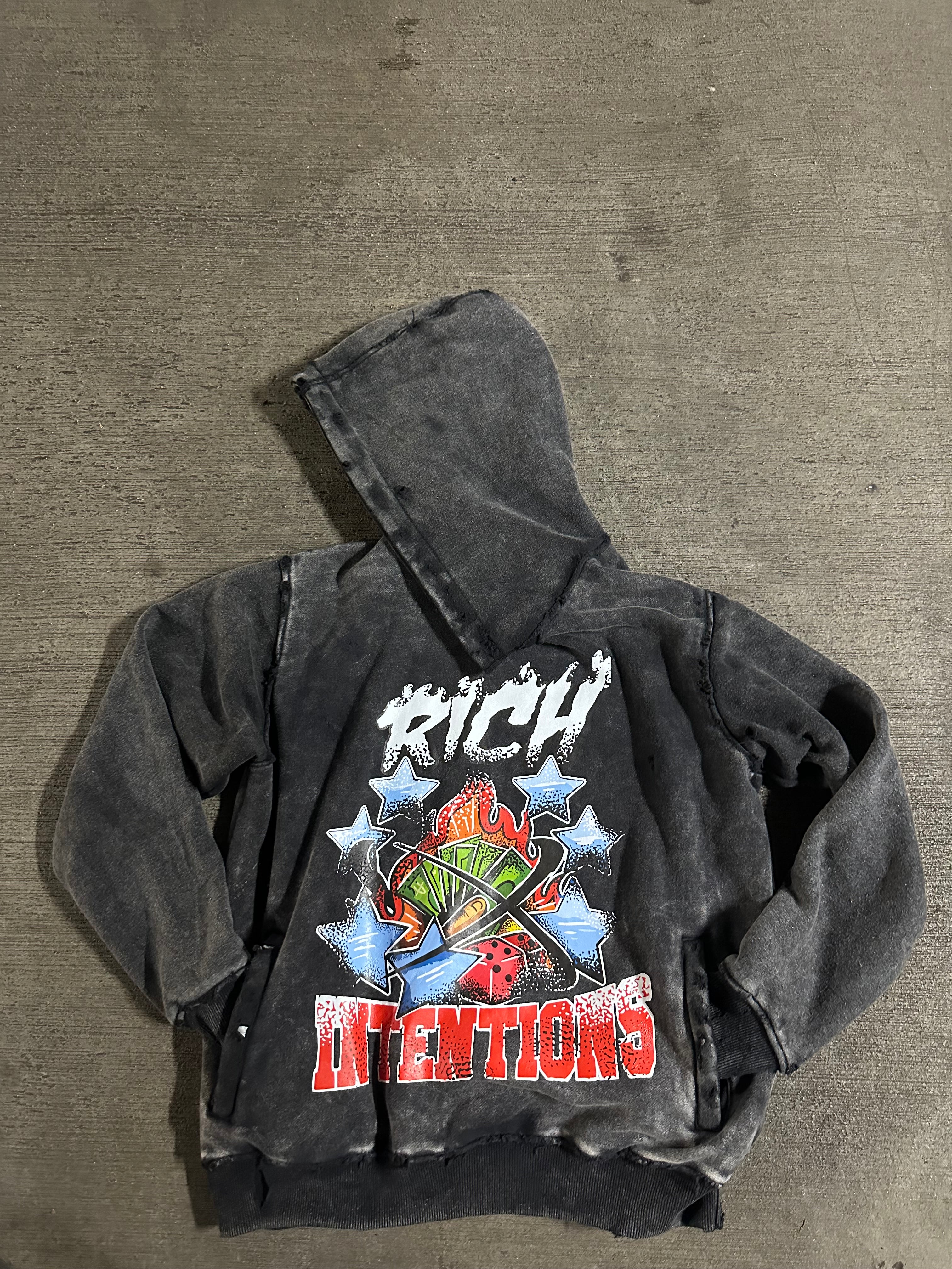 Acid Washed Lightweight Hoodie