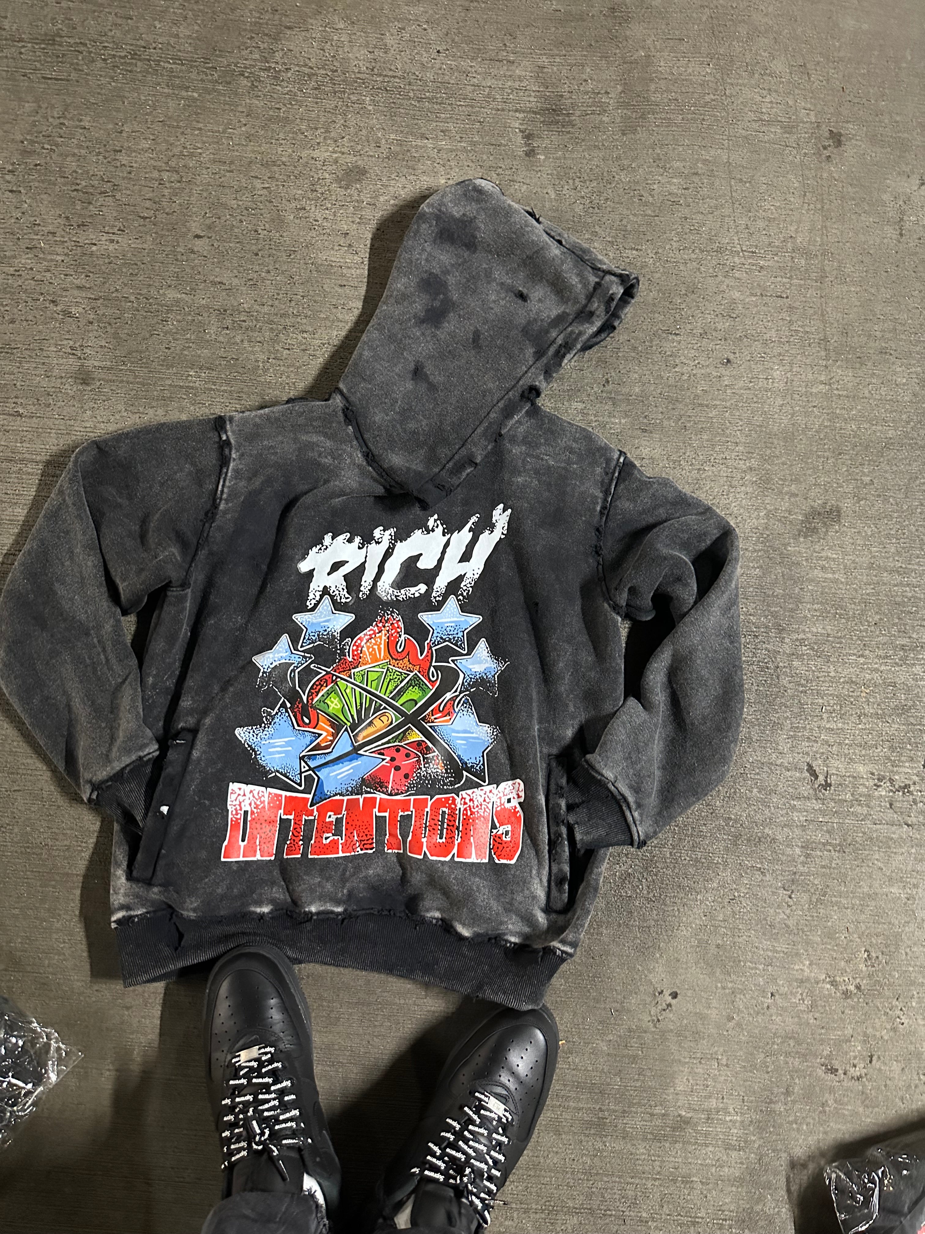 Acid Washed Lightweight Hoodie